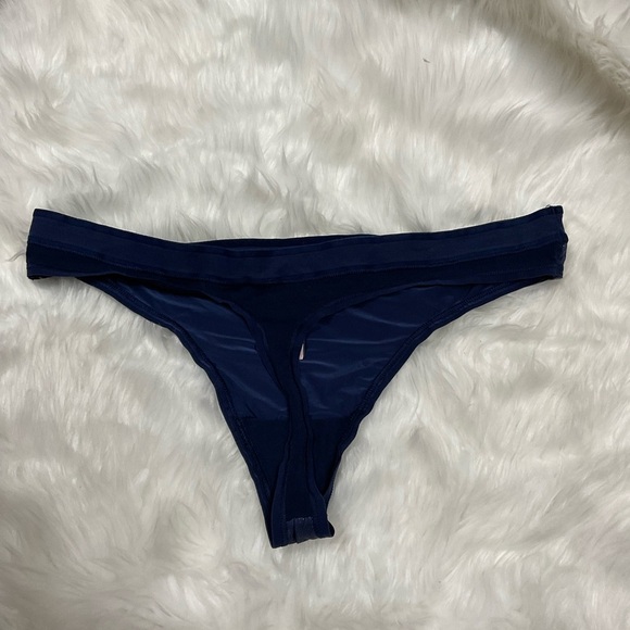 Victorias Secret Navy Blue Glitter Thong - Picture 5 of 6